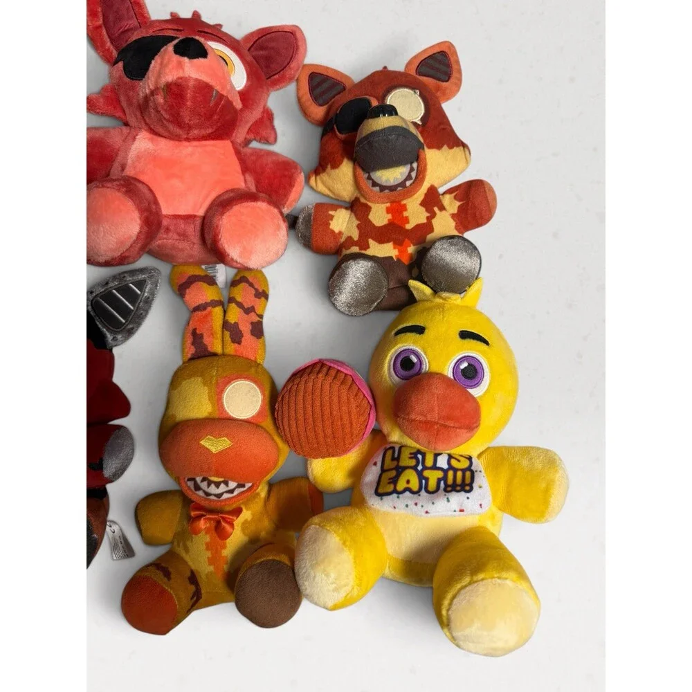 FNAF Plush Lot 7 Five Nights at Freddys Funko VR Freddy Jack-O-Bonnie Foxy Chica